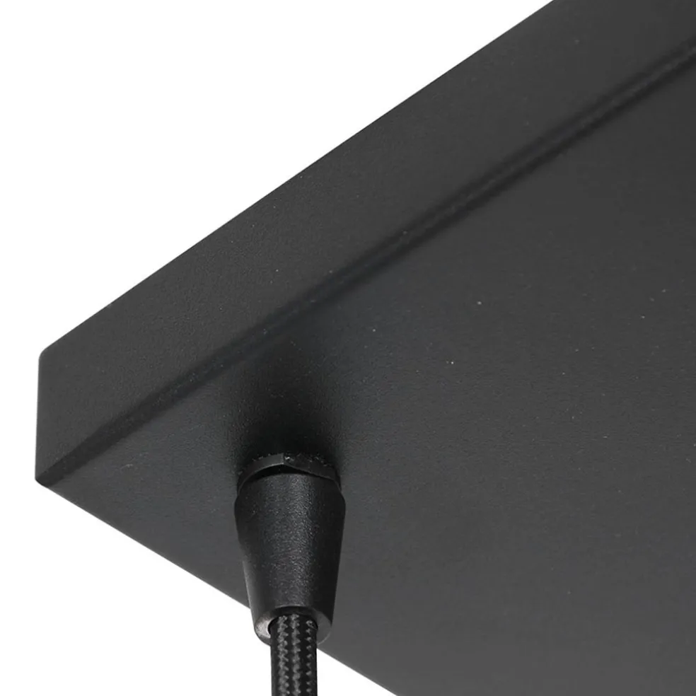 Retro 6-lichts hanglamp opaal glas met relief