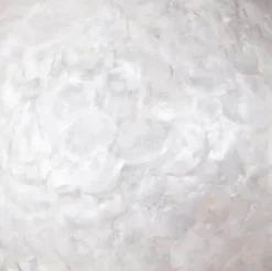 Romantische hanglamp bol creme schelp