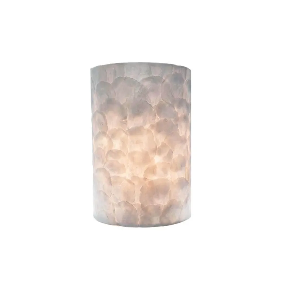 Romantische schelpen wandlamp ivoor