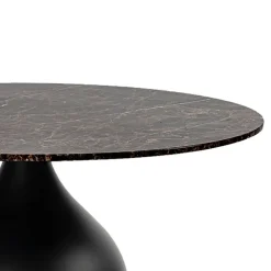 Ronde eetkamertafel bruin marmer Ø120 cm
