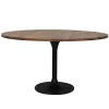Ronde eettafel acacia hout met zwarte poot Bicoca