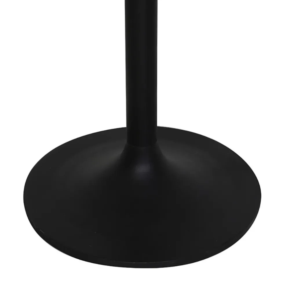 Ronde eettafel acacia hout met zwarte poot Bicoca