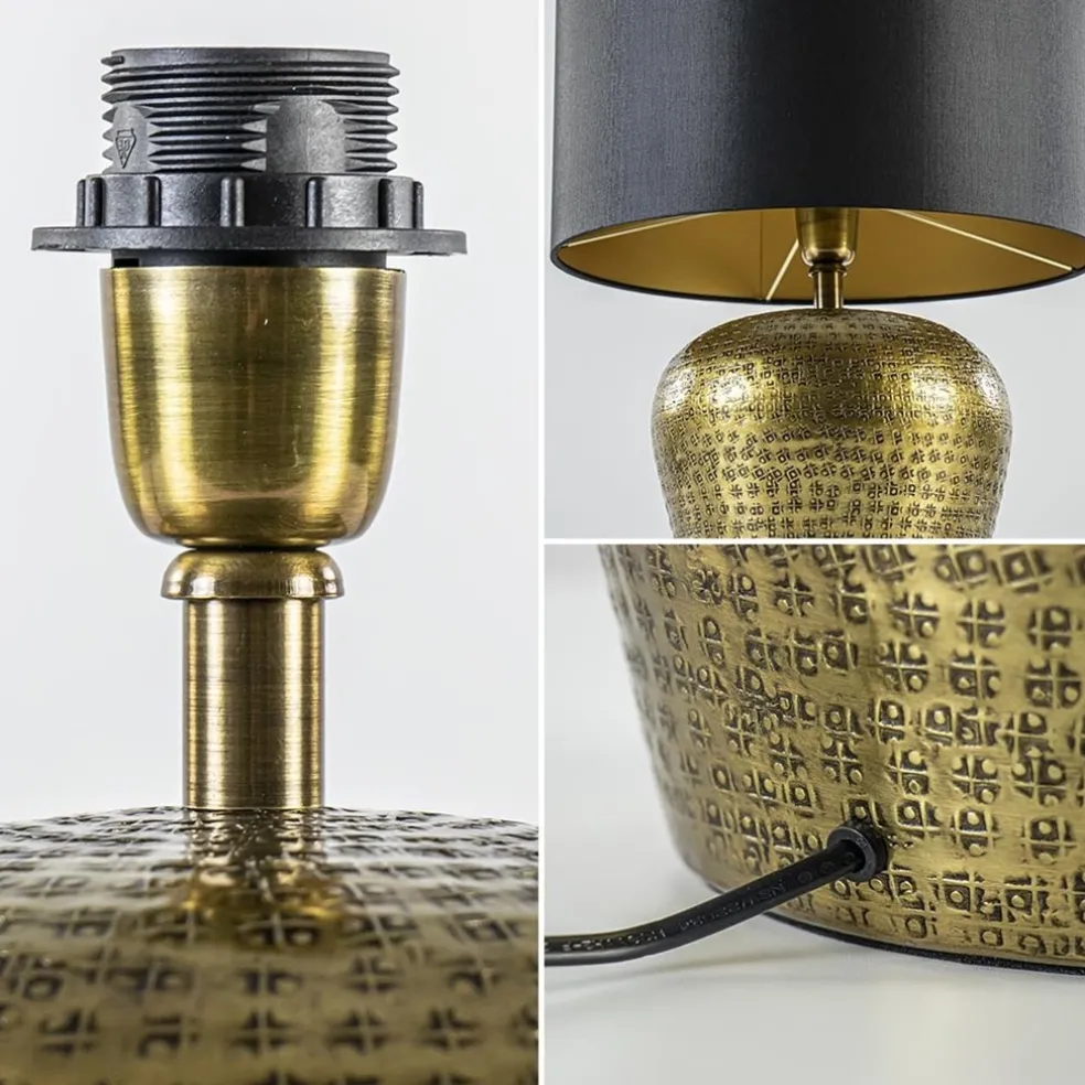 Ronde lampvoet Gondia antiek brons exclusief kap