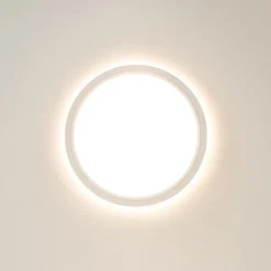 Ronde LED plafondlamp wit met 3 licht opties