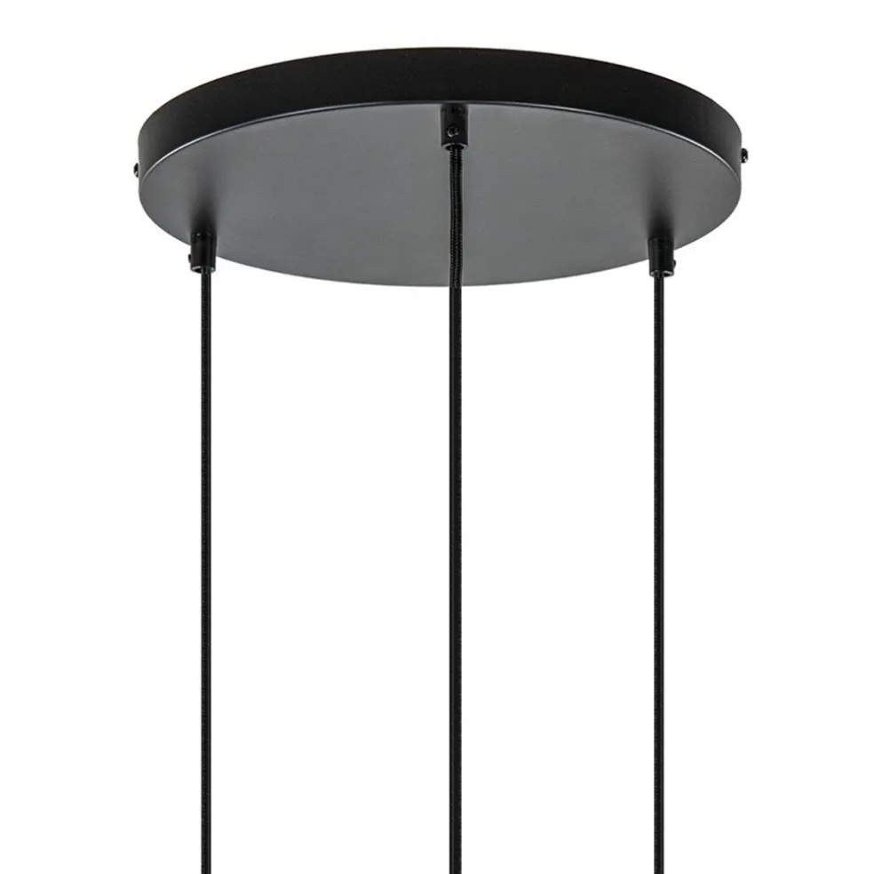 Ronde 3-lichts hanglamp met draadkappen divers