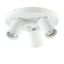 Ronde 3-lichts opbouwspot mat wit