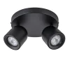 Ronde opbouwspot 2-lichts zwart GU10