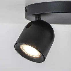 Ronde opbouwspot 2-lichts zwart GU10