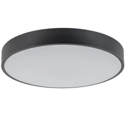 Ronde plafondlamp zwart inclusief LED en remote