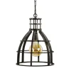 Ruw metalen hanglamp antiek zwart