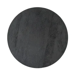 Salontafel rond hout zwart 60 cm