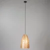 Schelpen hanglamp goud rond