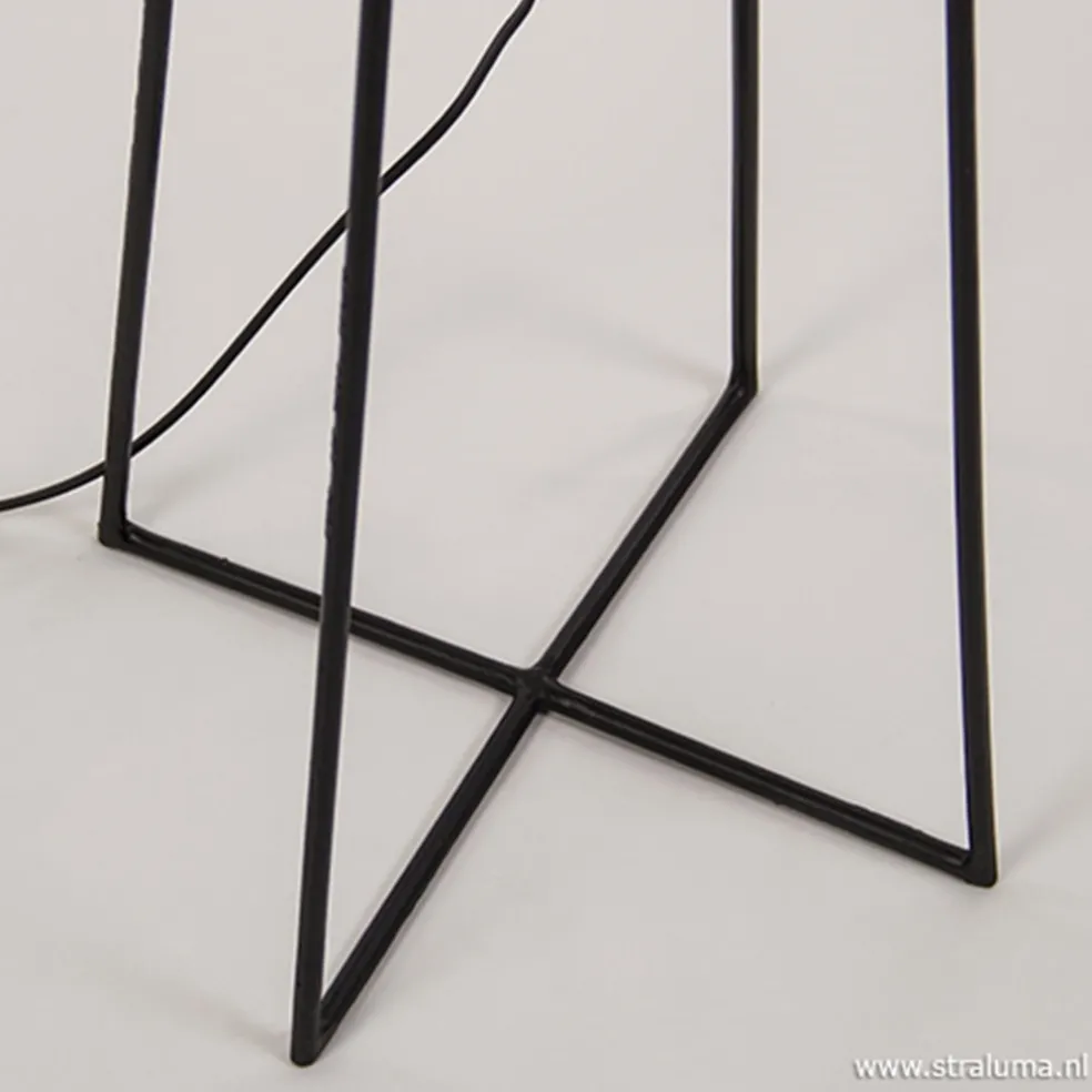 Schelpen vloerlamp met metaal groot