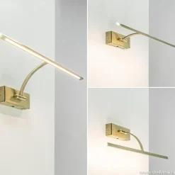 Schilderij wandlamp brons met dimbaar LED