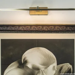 Schilderij wandlamp brons met dimbaar LED