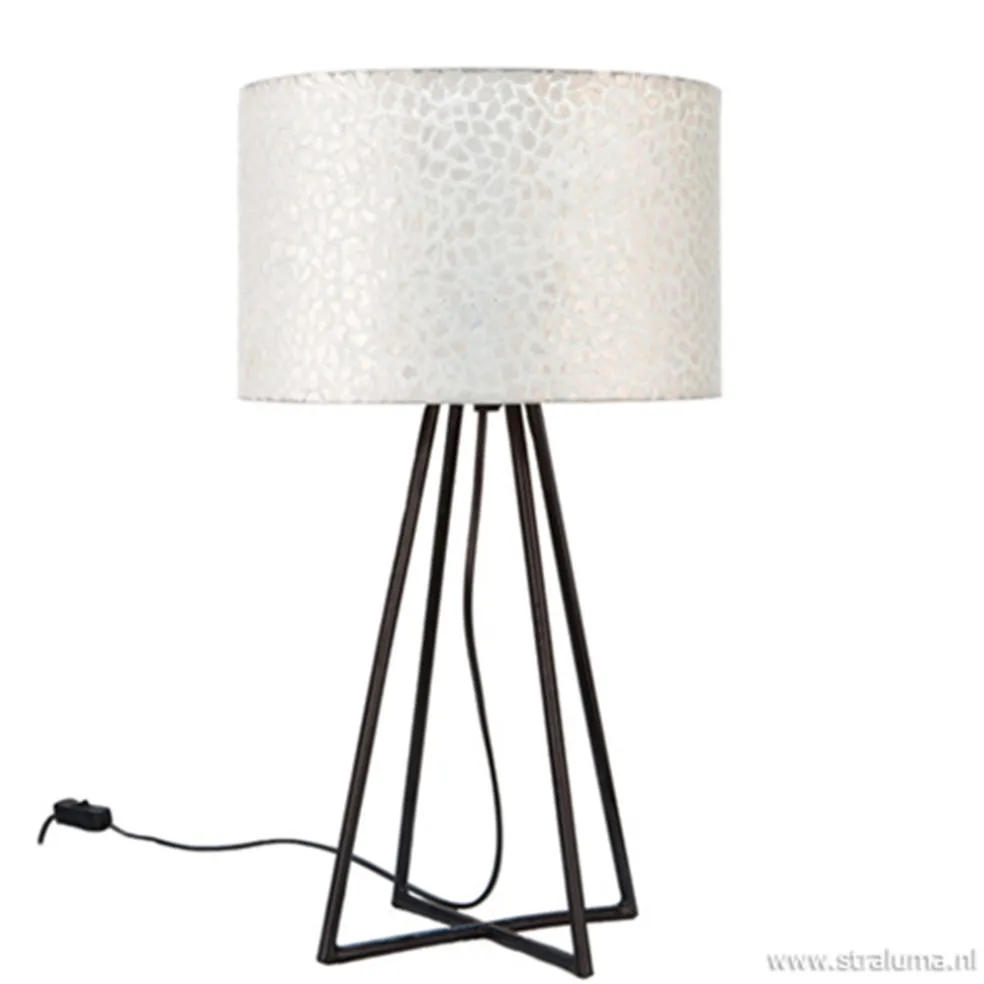 Sfeervolle tafellamp met schelpen kap