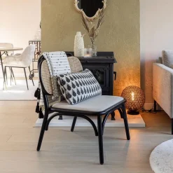 Sfeervolle tafellamp zwart/goud rond