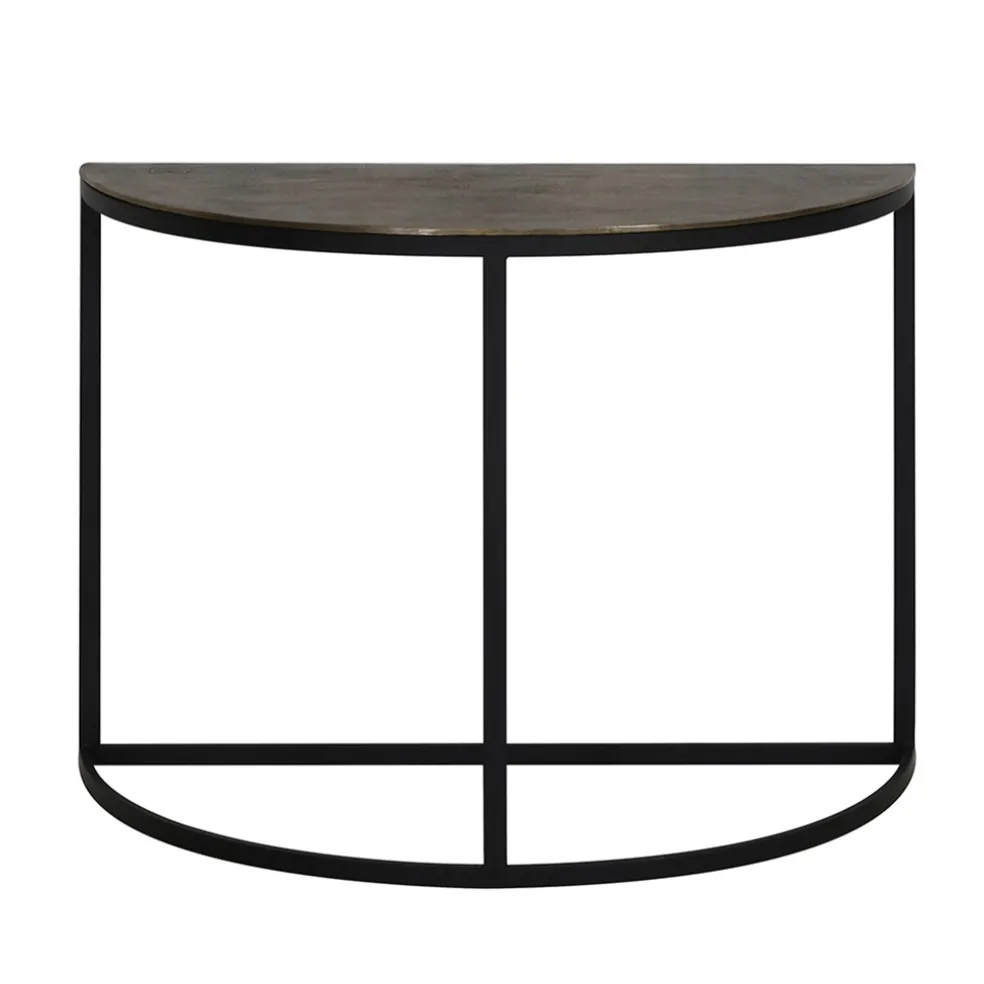 Sidetable Peto antiek brons met zwart 100x42x76 cm