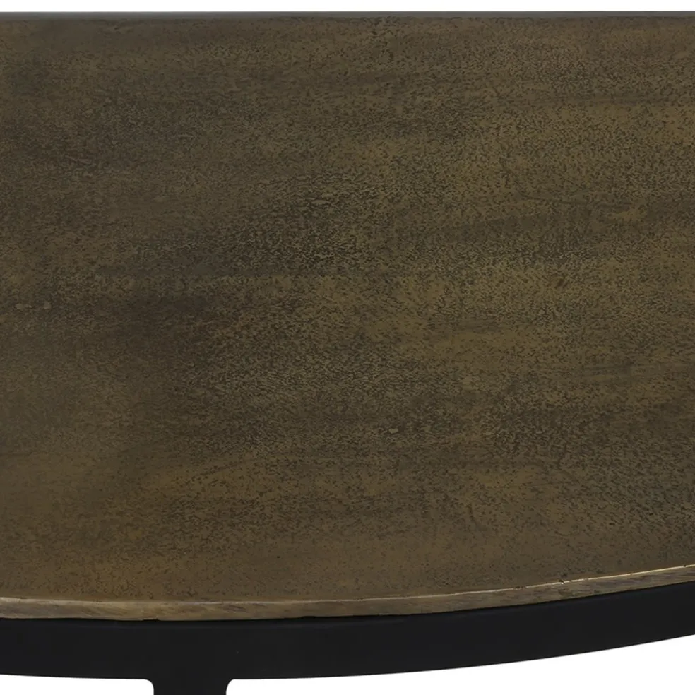 Sidetable Peto antiek brons met zwart 100x42x76 cm