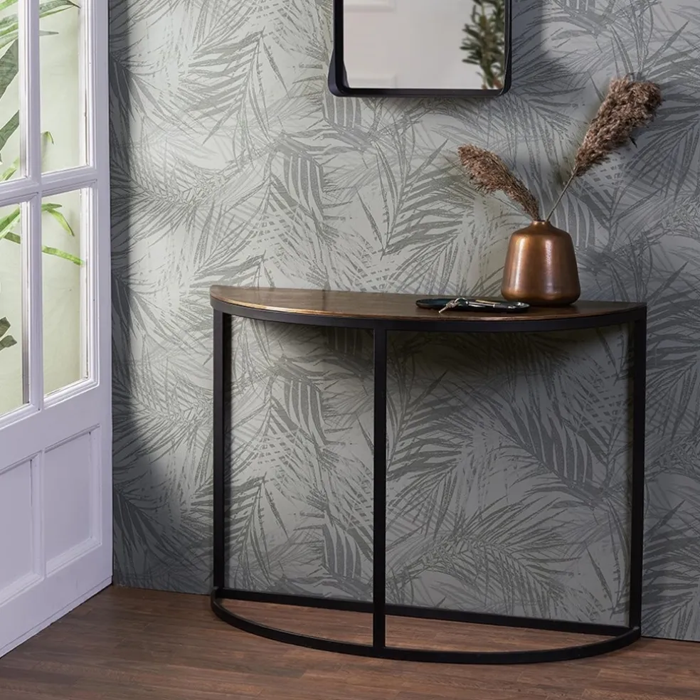 Sidetable Peto antiek brons met zwart 100x42x76 cm