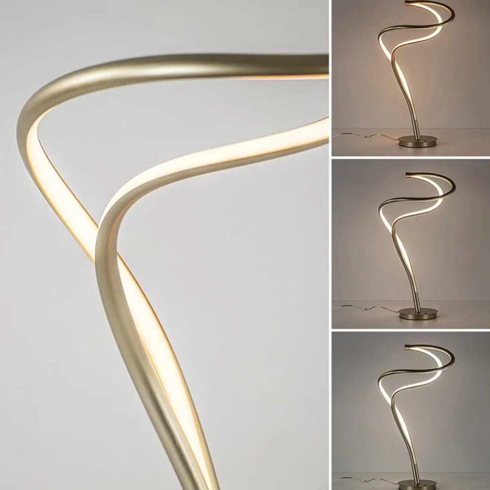 Sierlijke LED tafellamp goud dimbaar