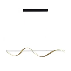 Smart hanglamp antraciet/goud inclusief remote