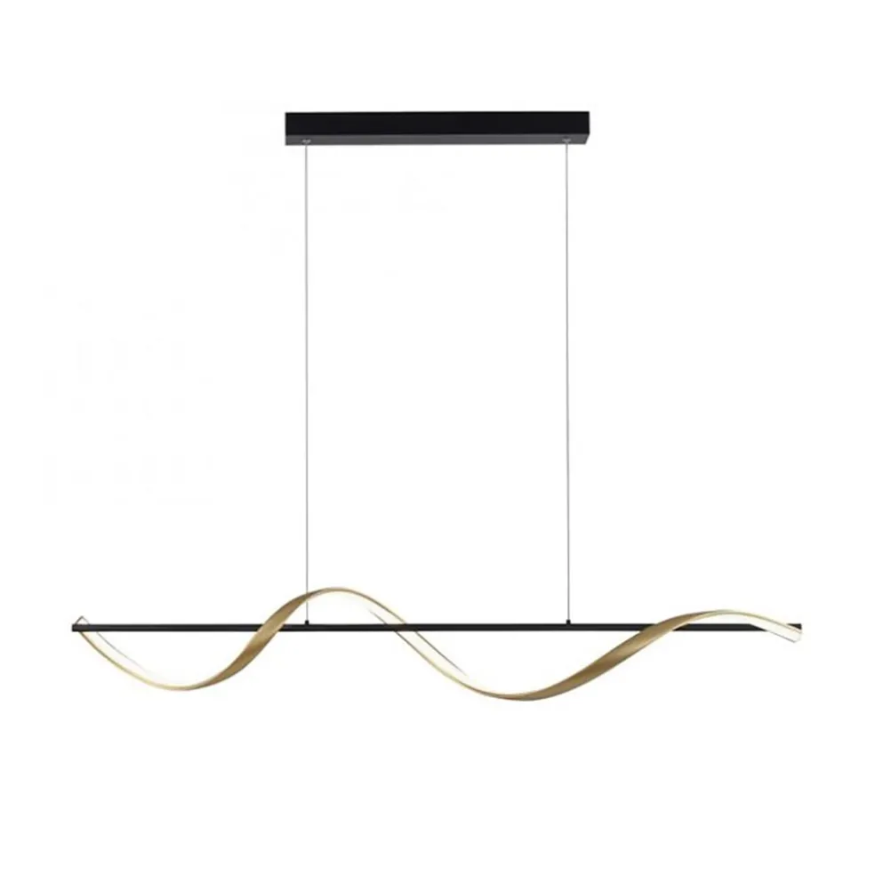 Smart hanglamp antraciet/goud inclusief remote