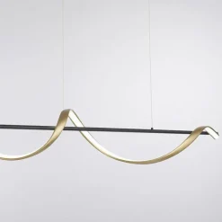 Smart hanglamp antraciet/goud inclusief remote