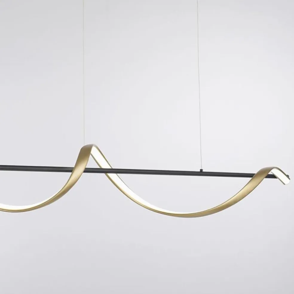 Smart hanglamp antraciet/goud inclusief remote