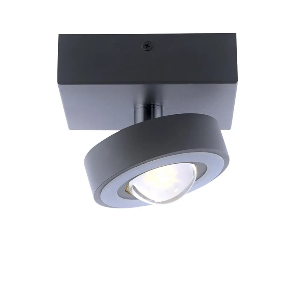 Smart plafondlamp met lens antraciet