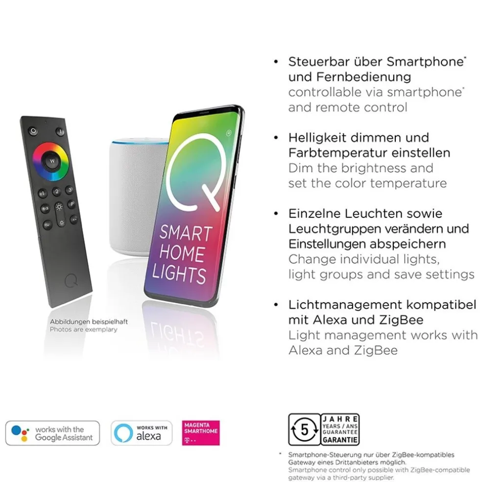 Smart plafondlamp spiraal nikkel modern