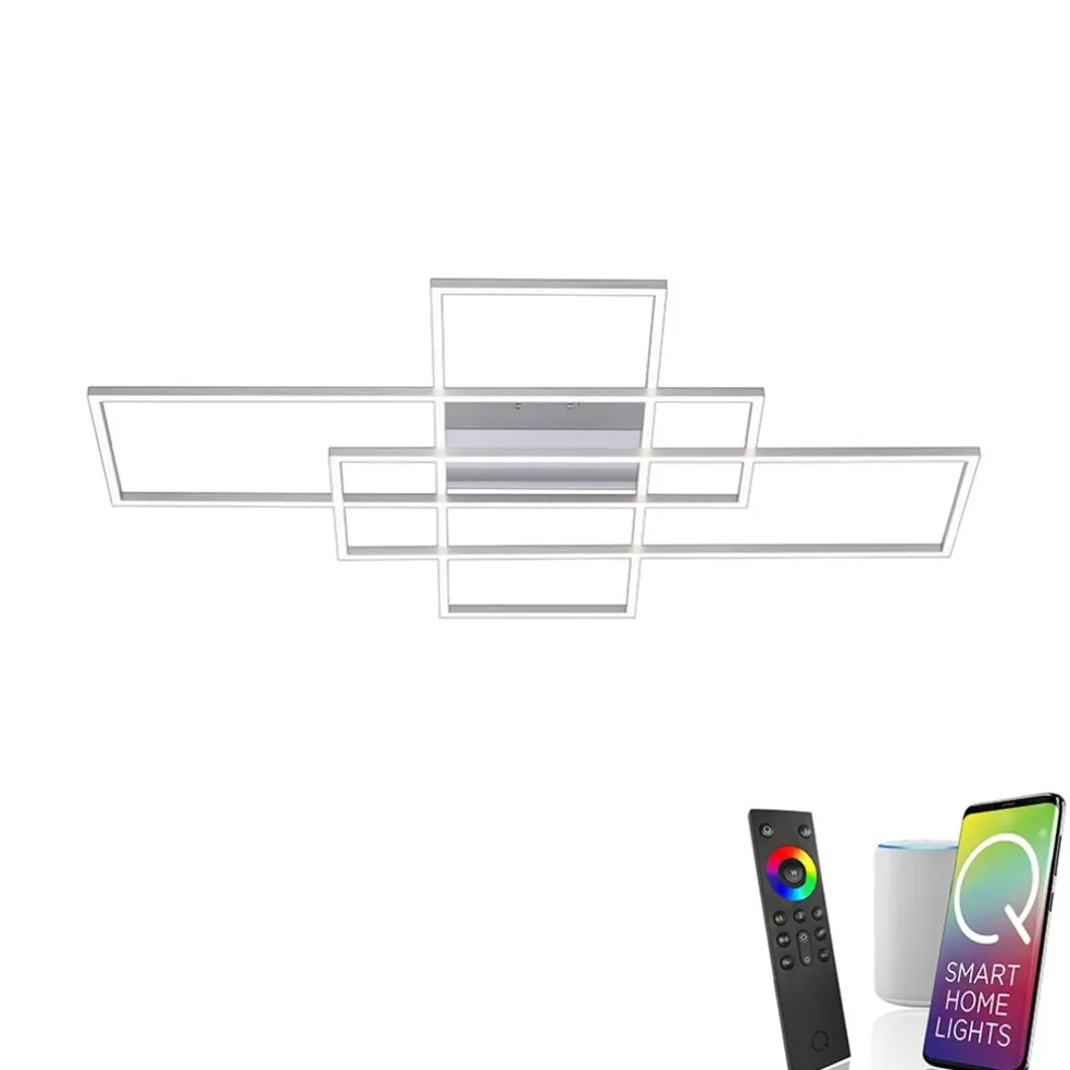 Smart plafond/wandlamp rechthoeken inclusief remote