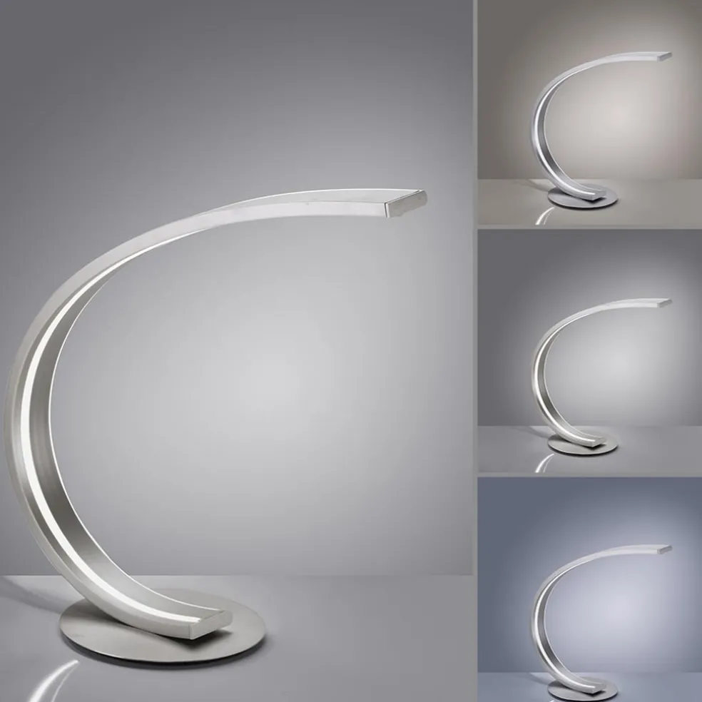 Smart tafellamp boog aluminium met LED