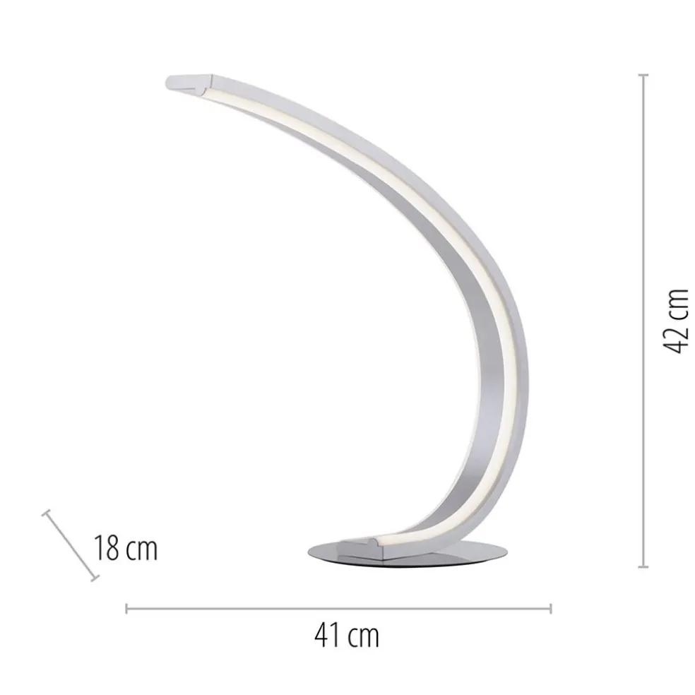 Smart tafellamp boog aluminium met LED