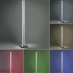 Smart vloerlamp 2-lichts aluminium
