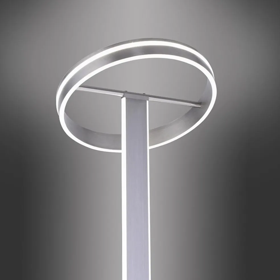 Smart vloerlamp staal met dimbaar LED