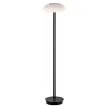Smart vloerlamp zwart met wit glas dimbaar