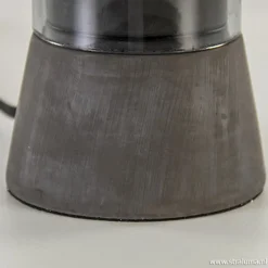 Smoke glazen tafellamp met betonnen voet