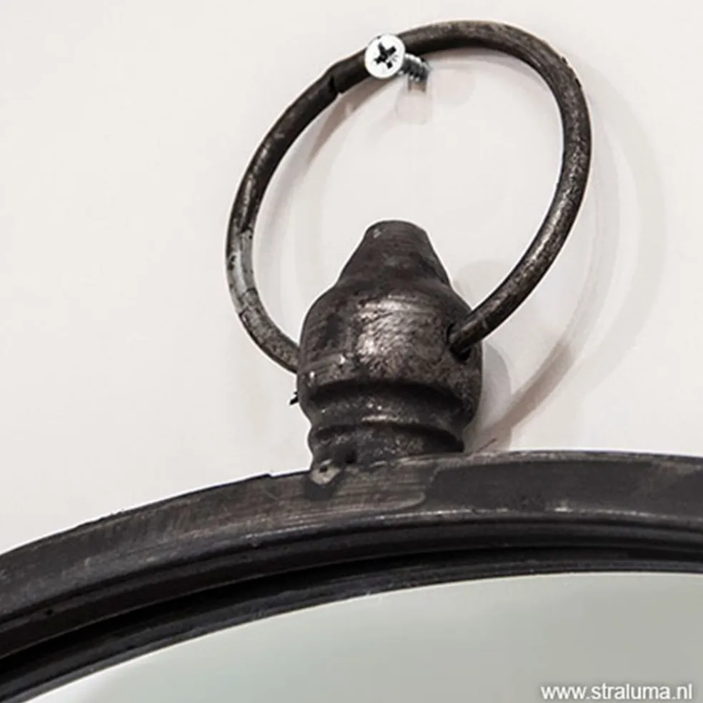 Spiegel rond zink 51cm