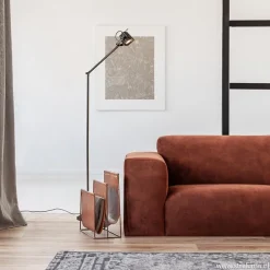 *Staande leeslamp antique brass gu10