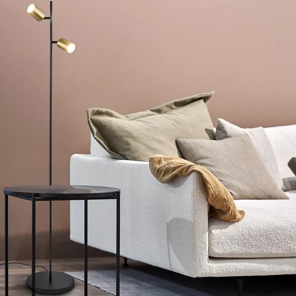 Staande leesspot 2L Bounce zwart/goud