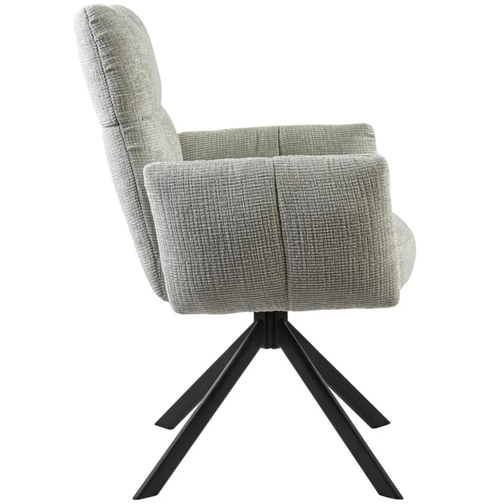 Stoffen eetkamerstoel met return-system