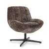 Stoffen fauteuil Derby bruin draaibaar