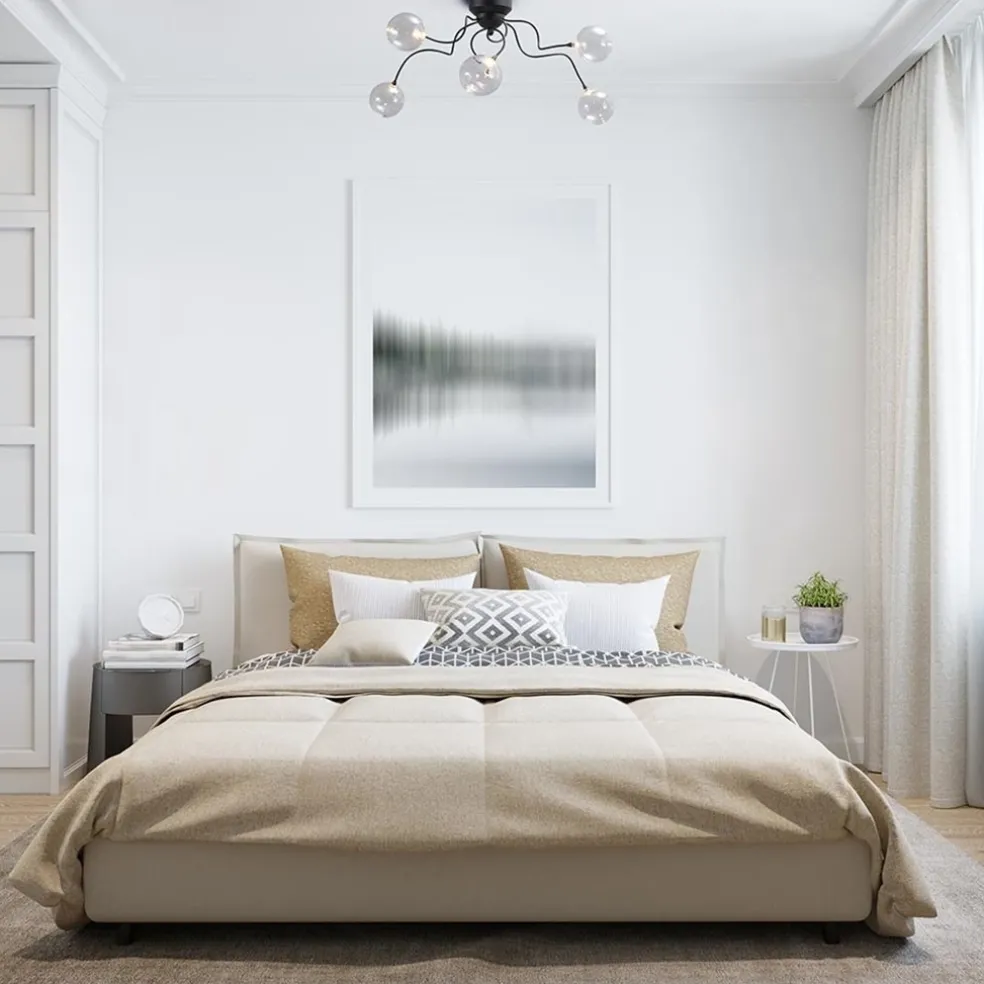 Strak klassieke plafondlamp LED met helder glas