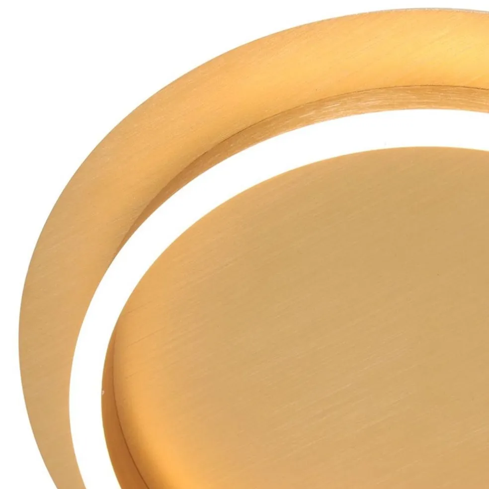 Strak moderne LED plafondlamp goud