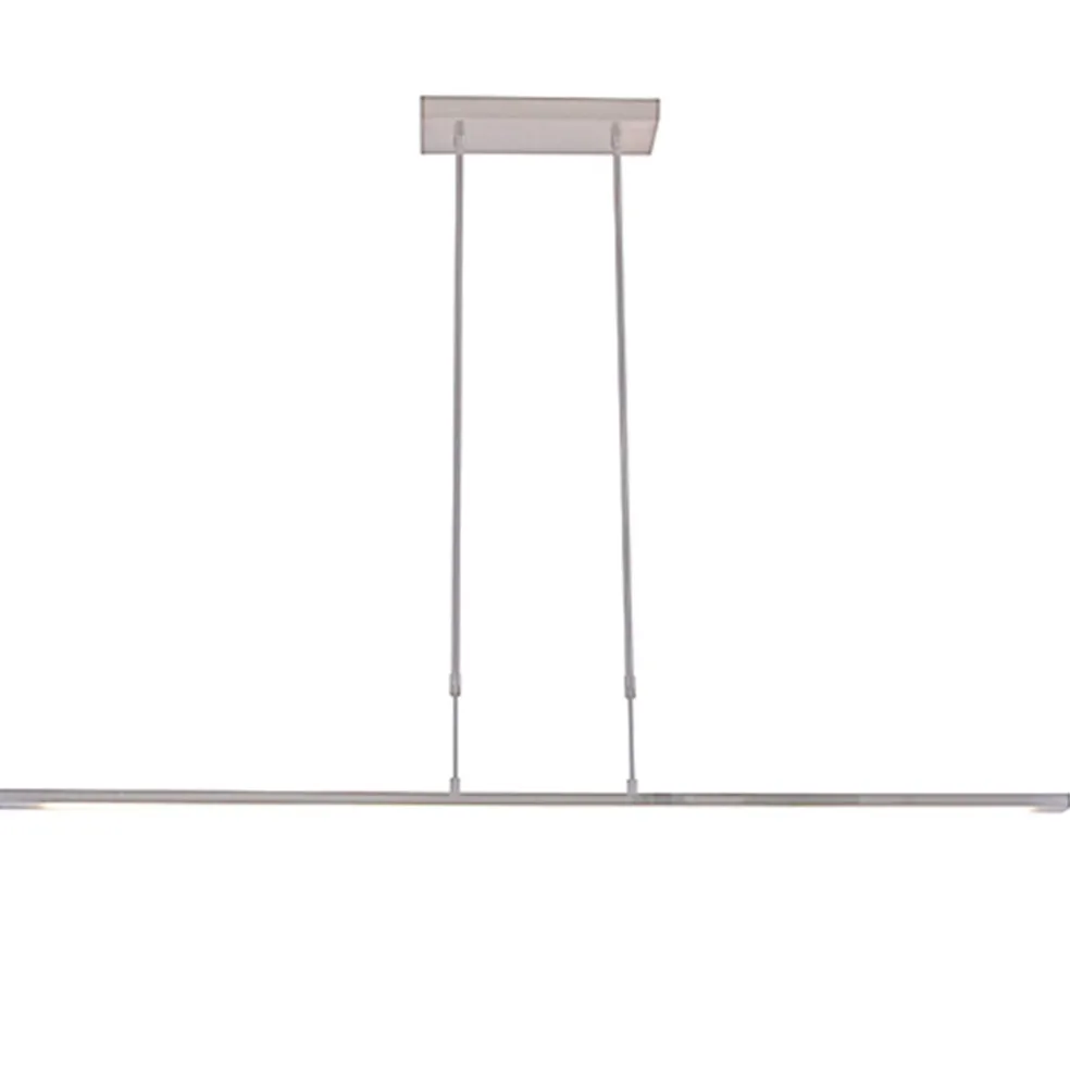 Strakke hanglamp LED staal incl. dimmer