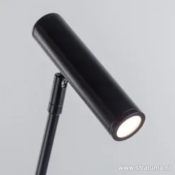 Strakke zwarte design vloerlamp LED