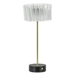 Tafellamp Accordeon op batterij prisma / zwart