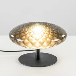 Tafellamp Bottega 30 zwart/smoke glas