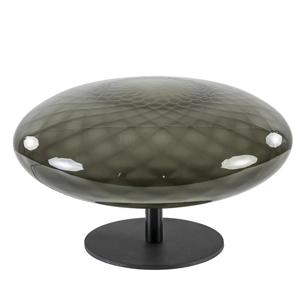 Tafellamp Bottega 40 zwart/smoke glas